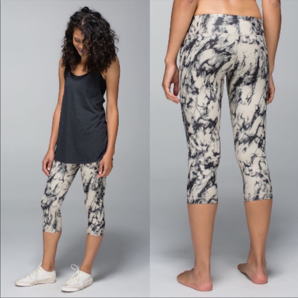 Lululemon Wunder Under Crop Great Granite size 4